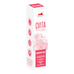 CVITA Vitamin C 1000mg Effervescent Raspberry Taste 20 Tab