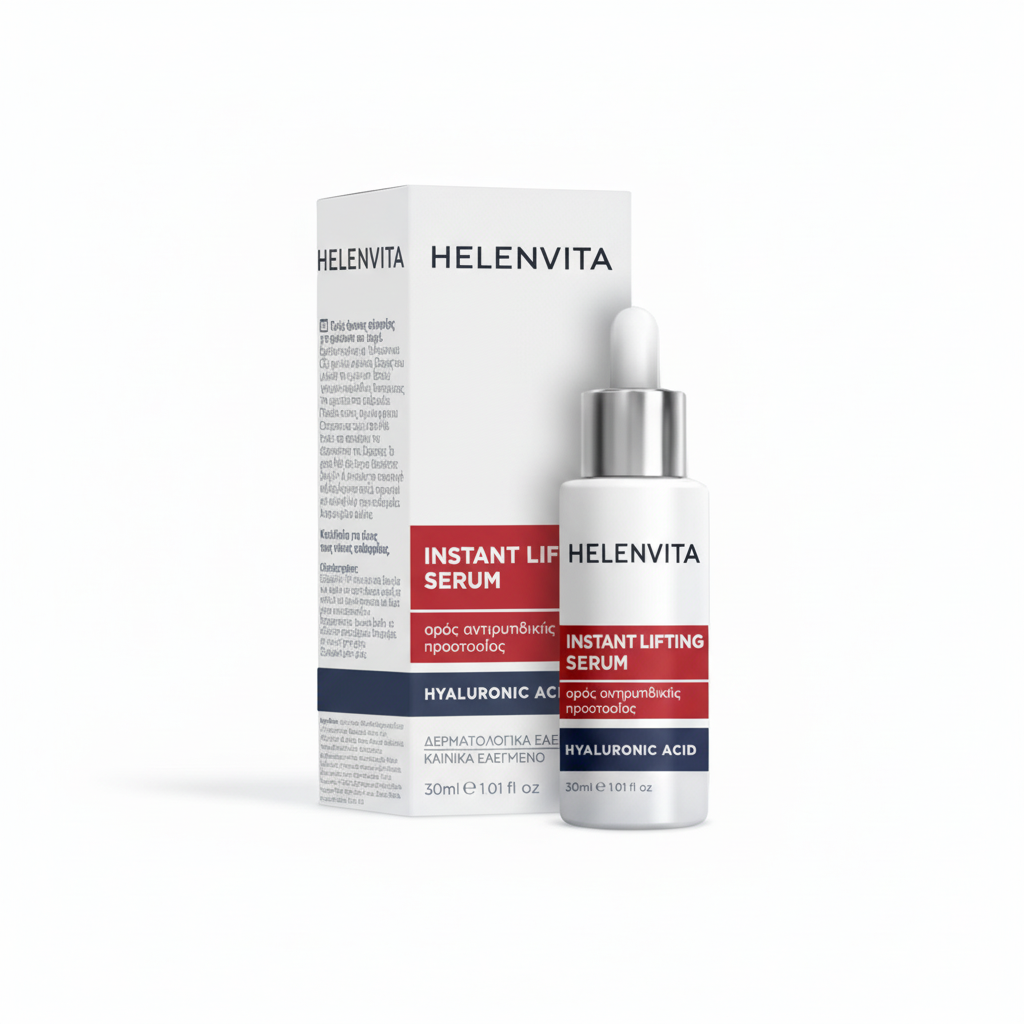 Helenvita Instant Lifting Serum with packaging on a white background